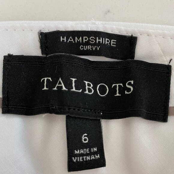 Talbots Hampshire Curvy Neutral 4 Pocket Cotton Rayon Pants White Sz 6 NWOT - Picture 10 of 12